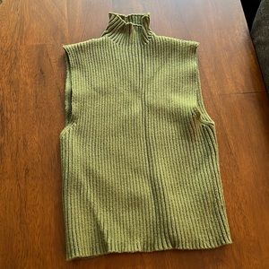Zara mock-neck sweater tank top- olive green